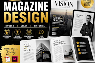 magazine layout design, product catalog PDF editorial layout