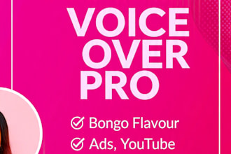 record funny female voice over for your video