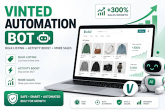 build a vinted auto listing bot with smart messaging  and inventory automation