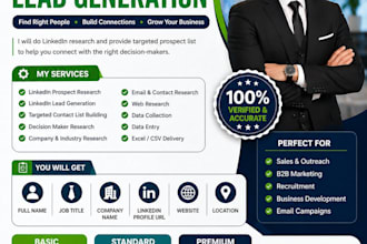 do linkedin research and prospect list building