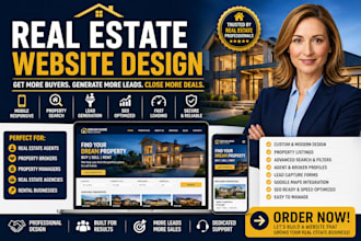 design a real estate website for agents, brokers, and property management