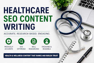 write SEO optimized healthcare and wellness blog articles