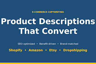 write SEO product descriptions that convert shoppers into buyers