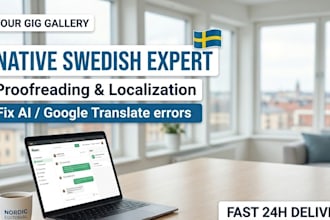 professionally proofread and localize your swedish text