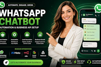 build whatsapp chatbot, whatsapp chatbot automation whatsapp business API setup