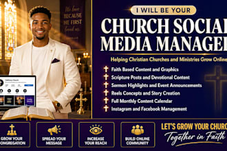 be your christian church social media manager and content creator