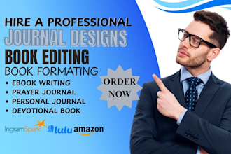 design professional journal and planner interiors for KDP and print