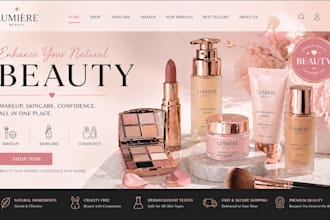 design shopify makeup, beauty, skincare, and cosmetics store