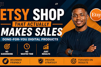 setup etsy shop, design etsy digital products, etsy pod seo to rank etsy listing