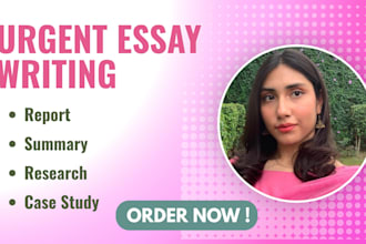 do urgent essay writing as an essay writer