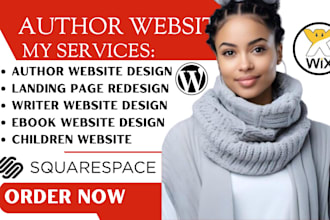 design author website wix book author website wordpress writer website redesign
