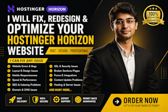 fix, redesign and optimize your hostinger horizon website