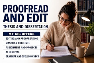 edit and proofread your phd thesis, dissertation, or journal papers