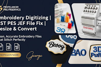 fix embroidery digitizing dst pes jef files for perfect results