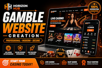 build gamble site, sportbet website slot UI UX, poker black jack