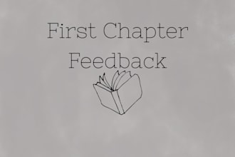 review your first chapter and give honest feedback