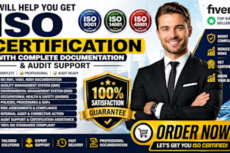 help you get iso certification with complete documentation and audit support