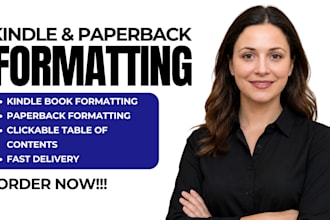 do kindle book formatting and paperback formatting, amazon KDP formatting