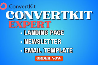 setup convertkit expert email automation, funnels, landing pages, newsletter