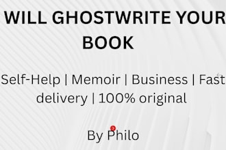 ghostwrite your motivational ebook or biography