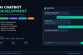build an ai powered chatbot for your website or business