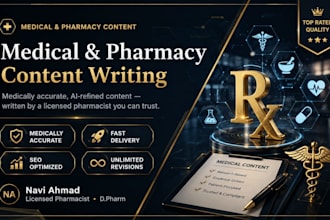 write medical and pharmacy content using ai