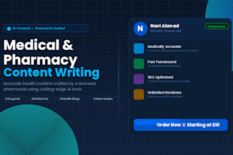 write medical and pharmacy content using ai