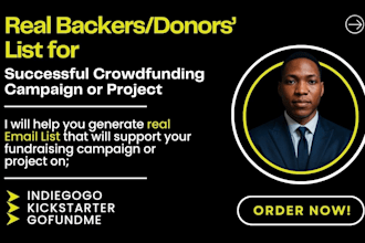 generate active targeted crowdfunding backers and gofundme donors list
