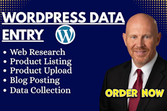 do wordpress data entry, woocommerce product uploads and pro virtual assistant