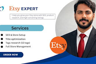your etsy expert for USA, europe and canada store setup and SEO