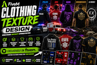 create custom fivem clothing, outfits, eup and textures