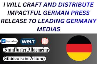 craft and distribute impactful german press release to leading germany medias