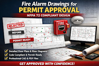 do professional fire alarm drawings for permit approval nfpa 72 compliance
