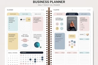 etsy digital planner hyperlinked planner custom editable journal digital product