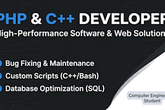 develop high quality software in c plus plus and PHP for your business