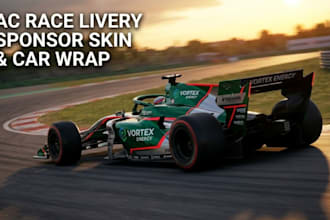 design your ac race livery, sponsor skin and professional racing car wrap