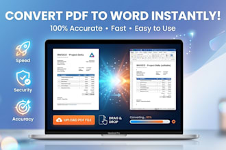do fast pdf to word typing
