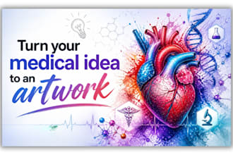 create unique medical and scientific abstract digital art
