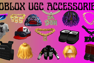 create roblox ugc accessories, hats, hair, jewelry, chain, layered clothing