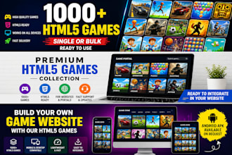 provide 1000 HTML5 games and android apk convert games