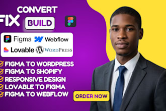 clone, convert figma to webflow landing page framer, fix lovable app website