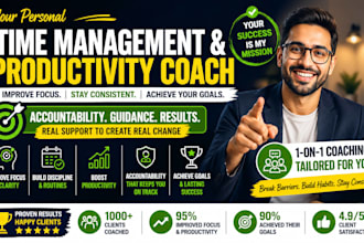 be your time management and productivity coach to improve focus and consistency