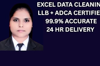 clean excel data entry and remove duplicates professionally