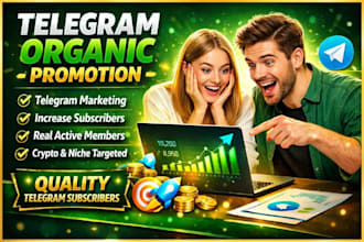 do crypto marketing, organic growth and telegram promotion