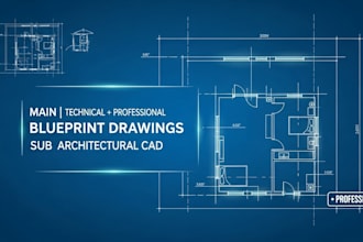 create professional architectural blueprint drawings