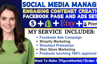 be your social media marketing manager for shopify va, shopify manager