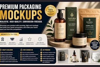 design premium 3d product packaging mockups that sell