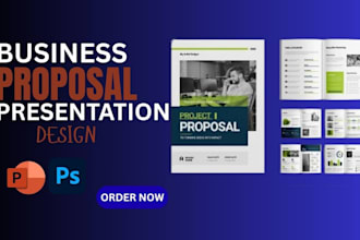 design business proposal presentation, company profile, google slide, sales ppt