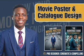 design professional movie poster, film poster, design product catalogue lookbook