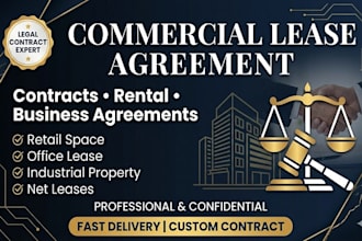 draft commercial lease agreement, legal contract and business agreements